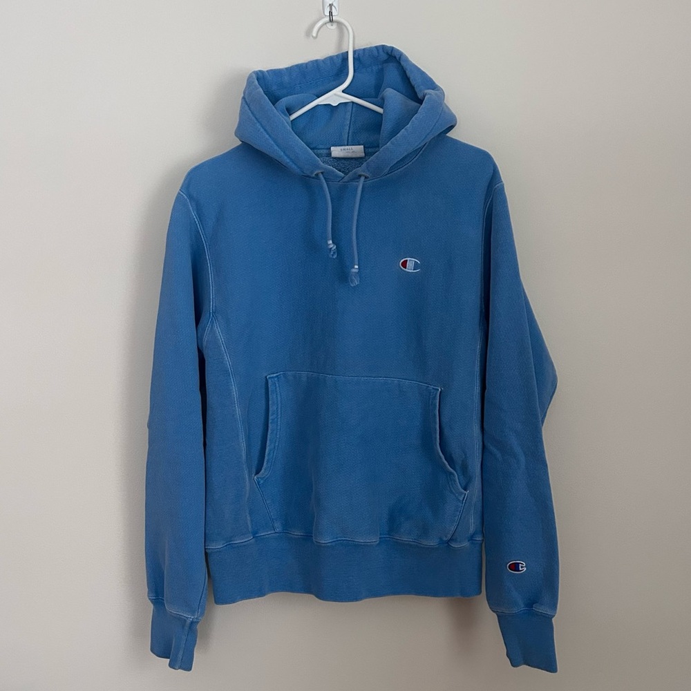 Vintage Champion Sky Blue Hoodie